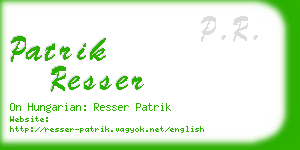 patrik resser business card